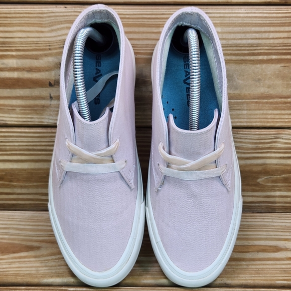 SeaVees Womens 8 Mason Desert Boot Light Pink Canvas Ankle Shoes - Picture 6 of 8